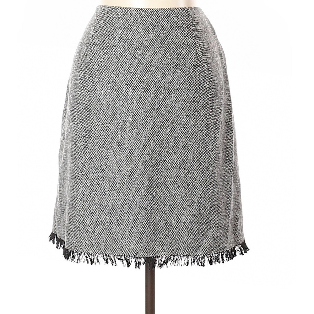 J. Jill Gray/Black Wool Skirt